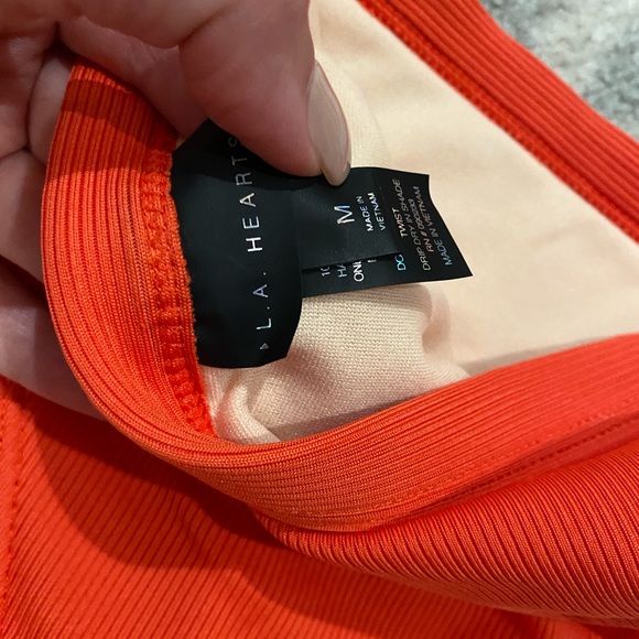 LA Hearts Crop Top Ribbed Bikini Set - Picture 4 of 5